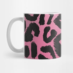 Pink Fade Leopard Spots Print Mug